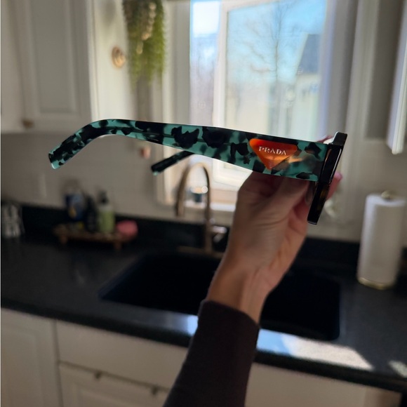 Prada Red Tortoise Square Sunglasses - Picture 10 of 12